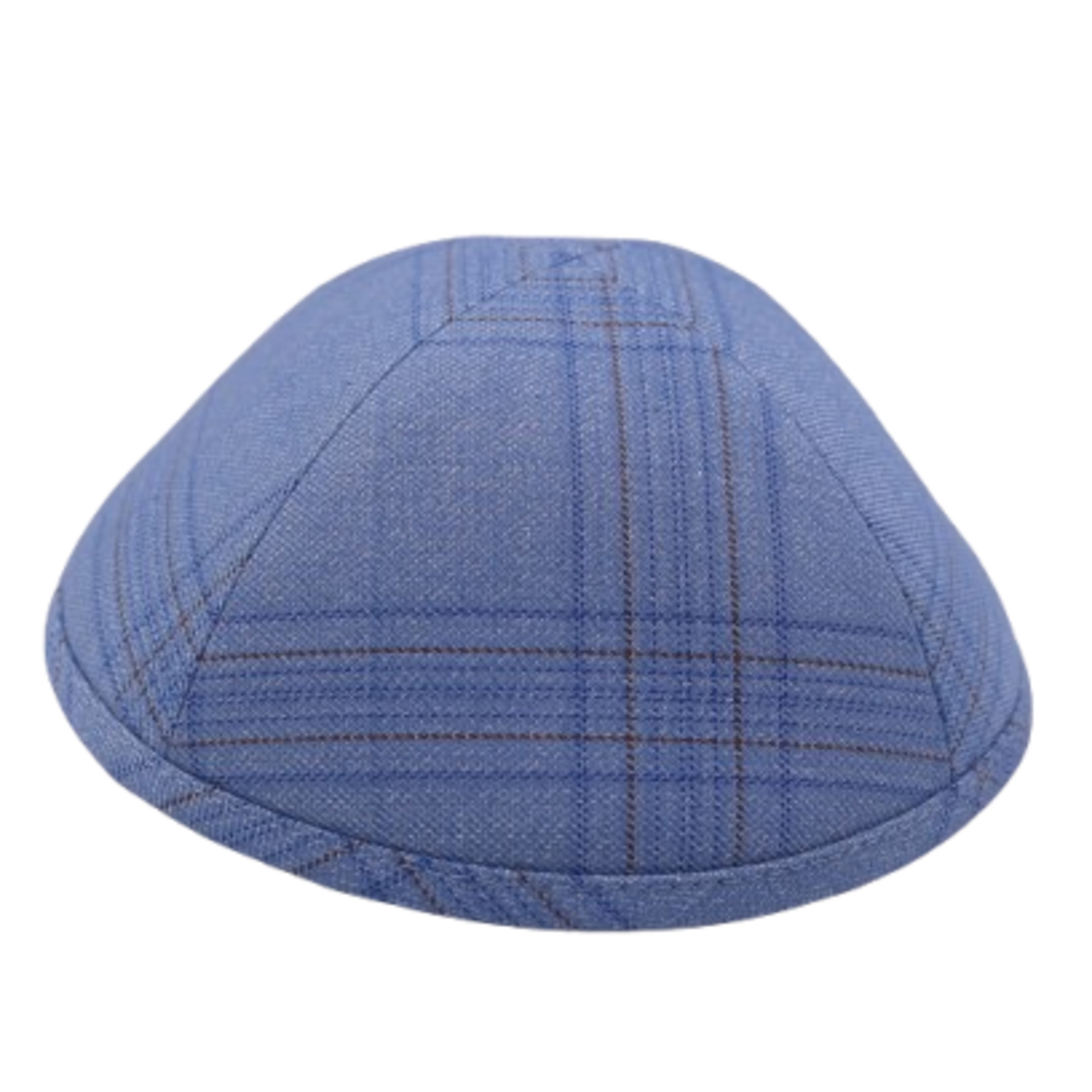 Coolkippahs Suit Sky Blue-Mocha Plaid with Clips