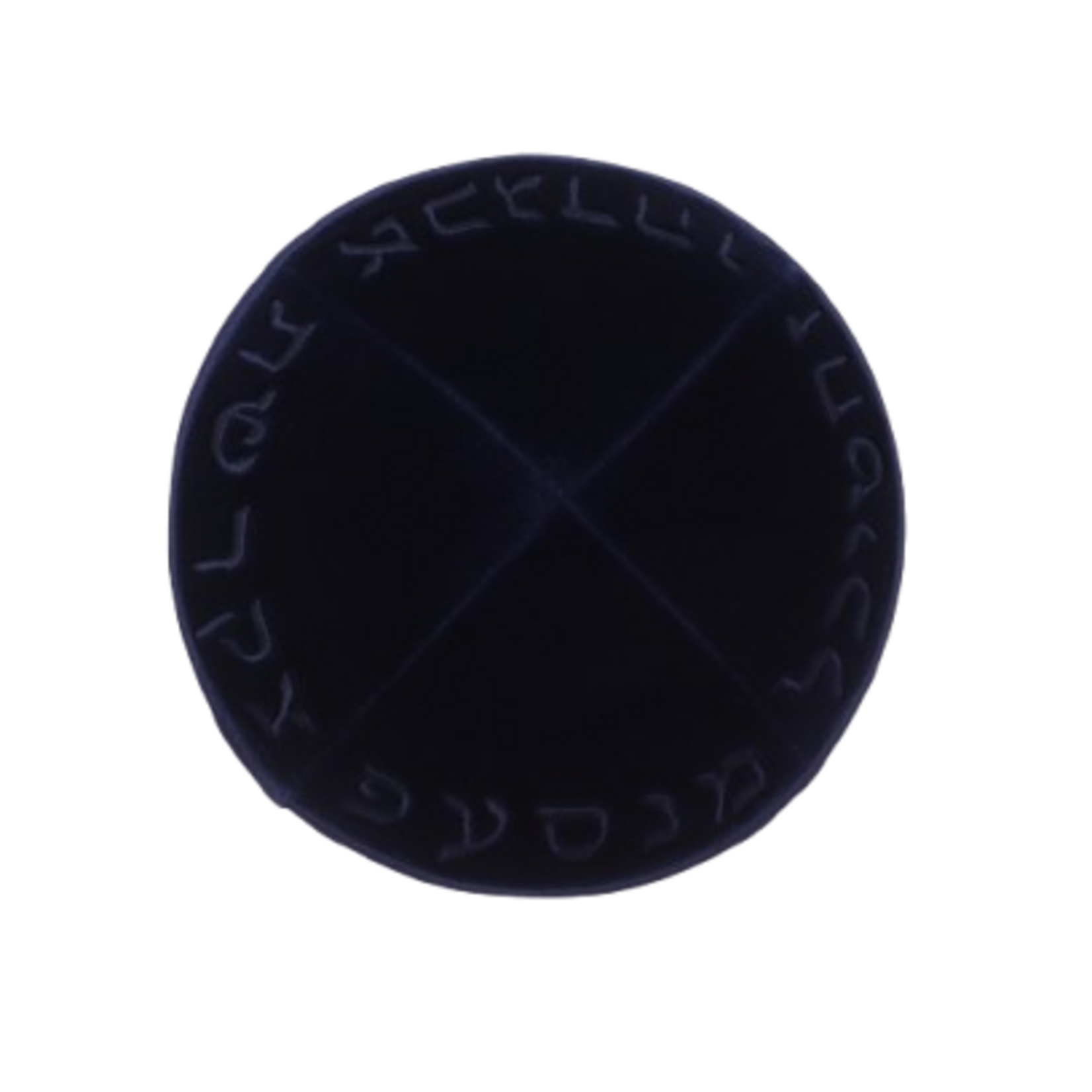 Coolkippahs Navy Velvet- Alef Bet