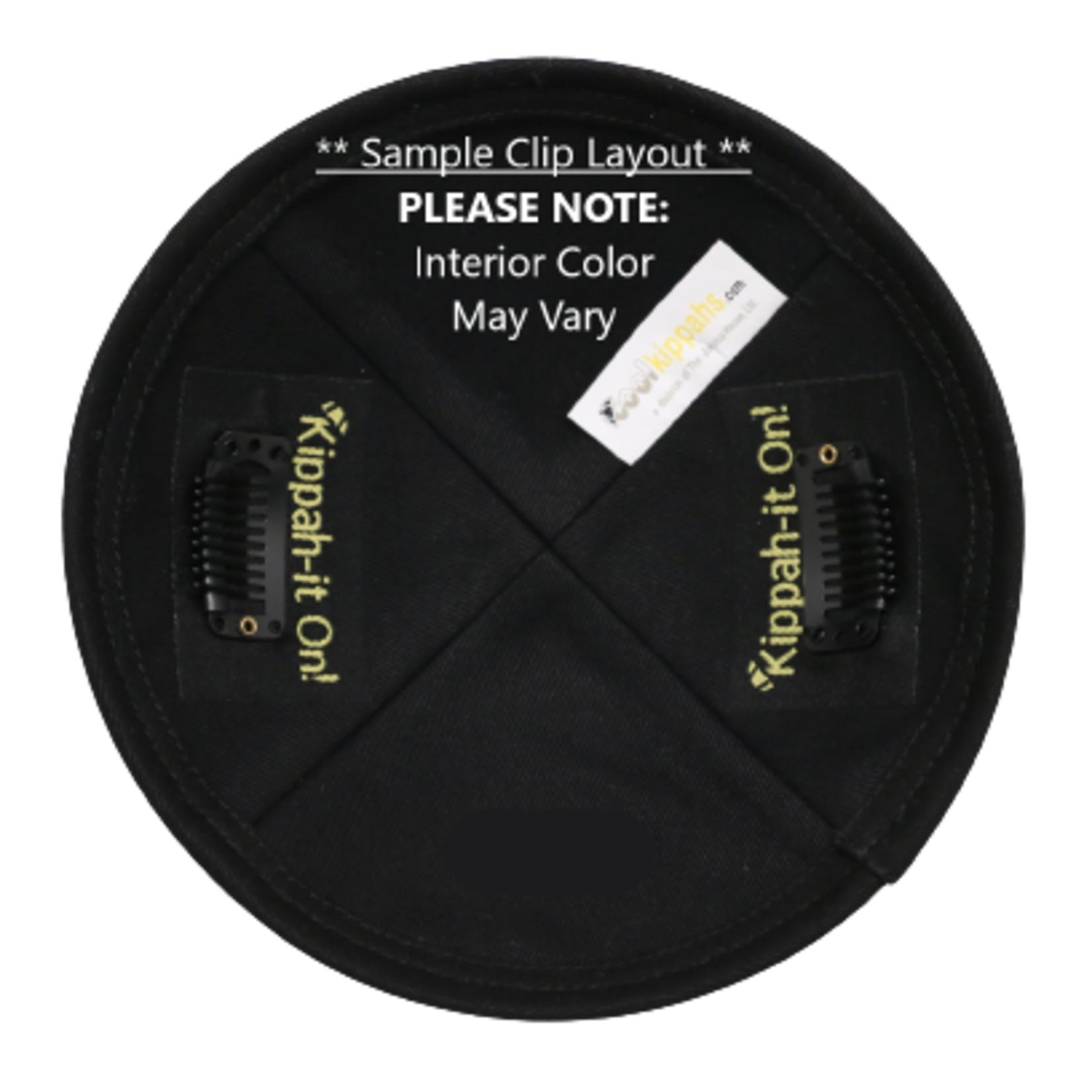 Coolkippahs Navy Velvet- Alef Bet with clips