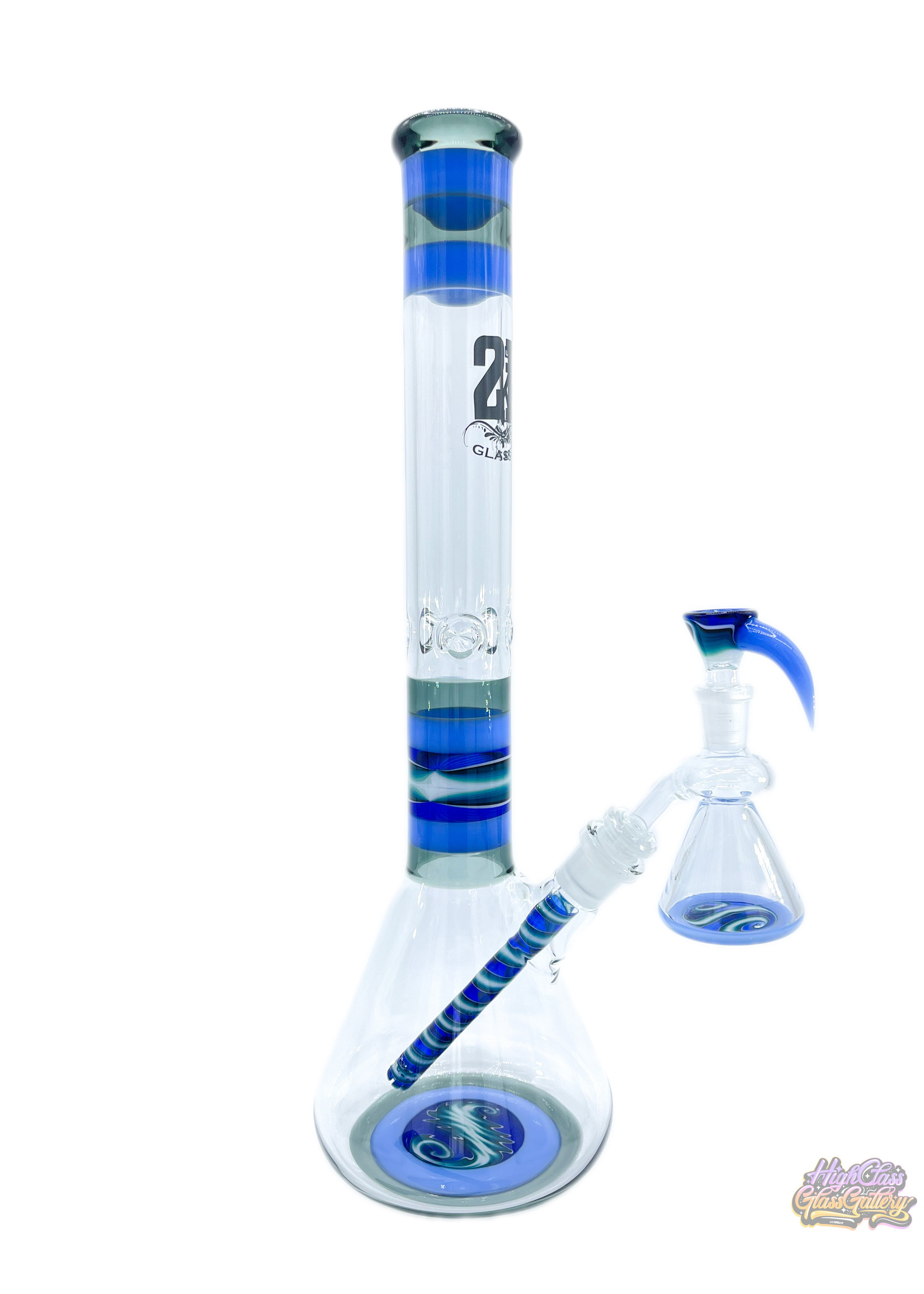 2K Glass Art 2K Glass Worked Beaker Set #4