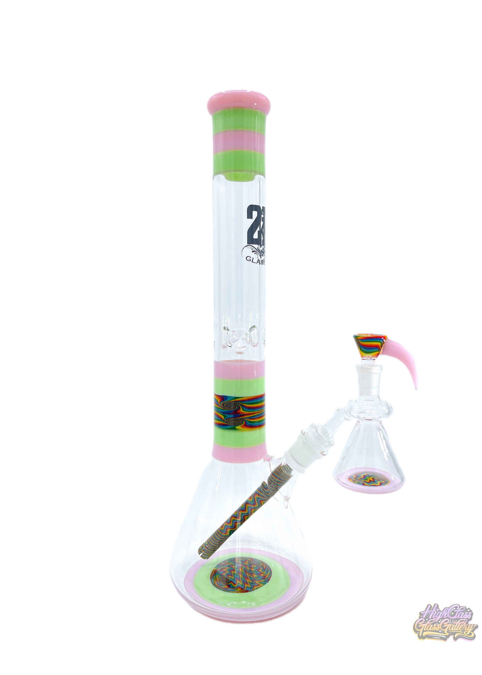 2K Glass Art 2K Glass Worked Beaker Set #5