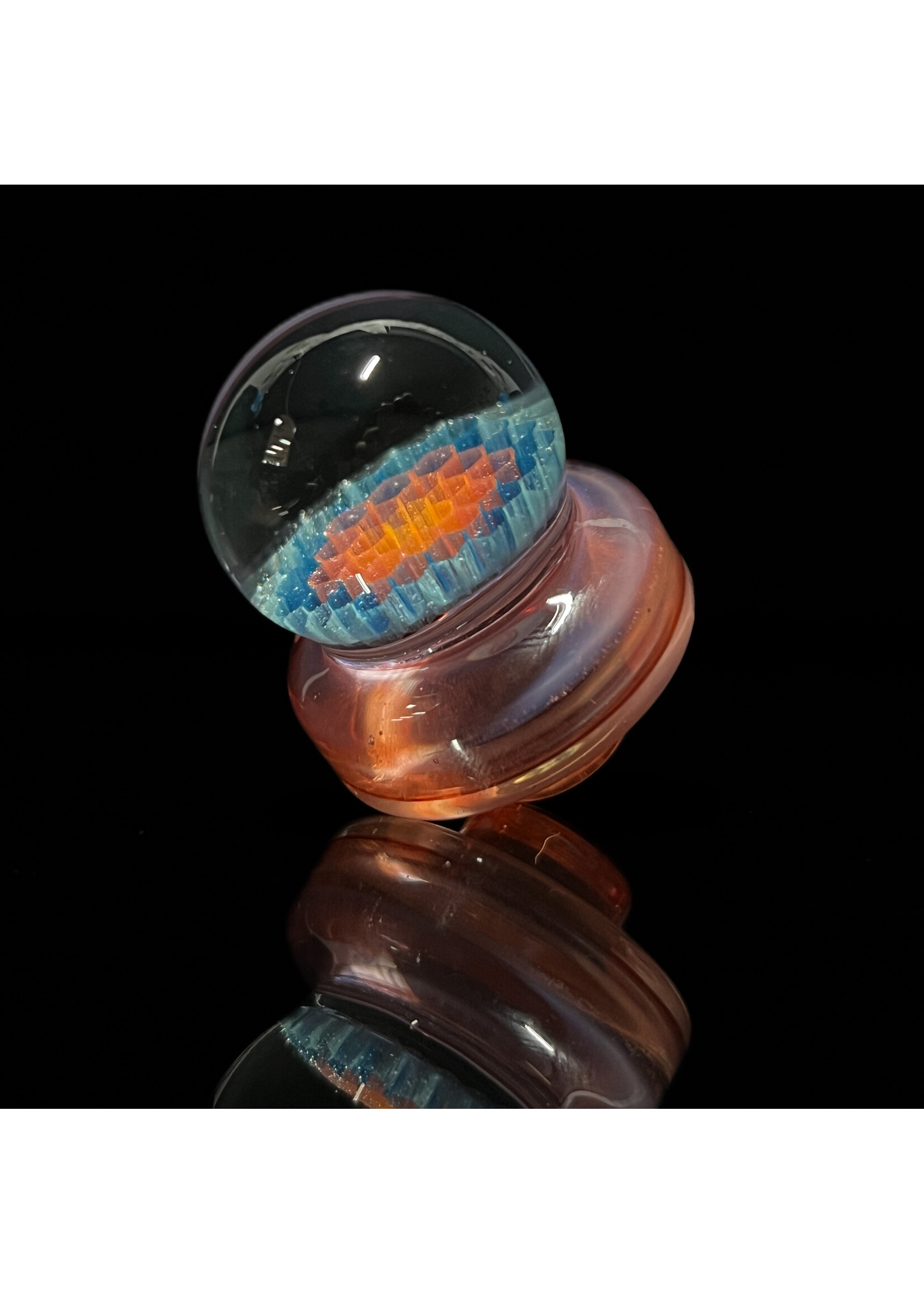 Artist Joe P Blue Honeycomb Solid Caps