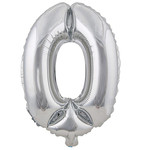 16" Foil Number Balloon Silver -