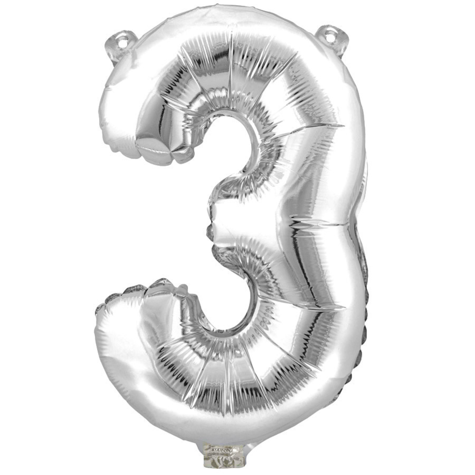 Portofino 16" Foil Number Balloon Silver -