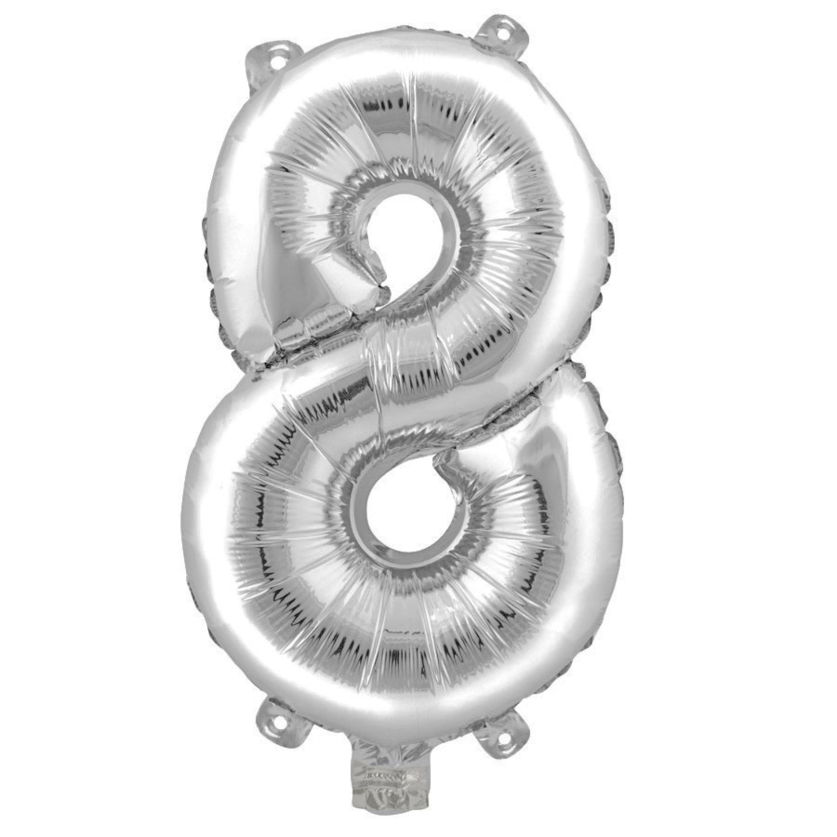 Portofino 16" Foil Number Balloon Silver -