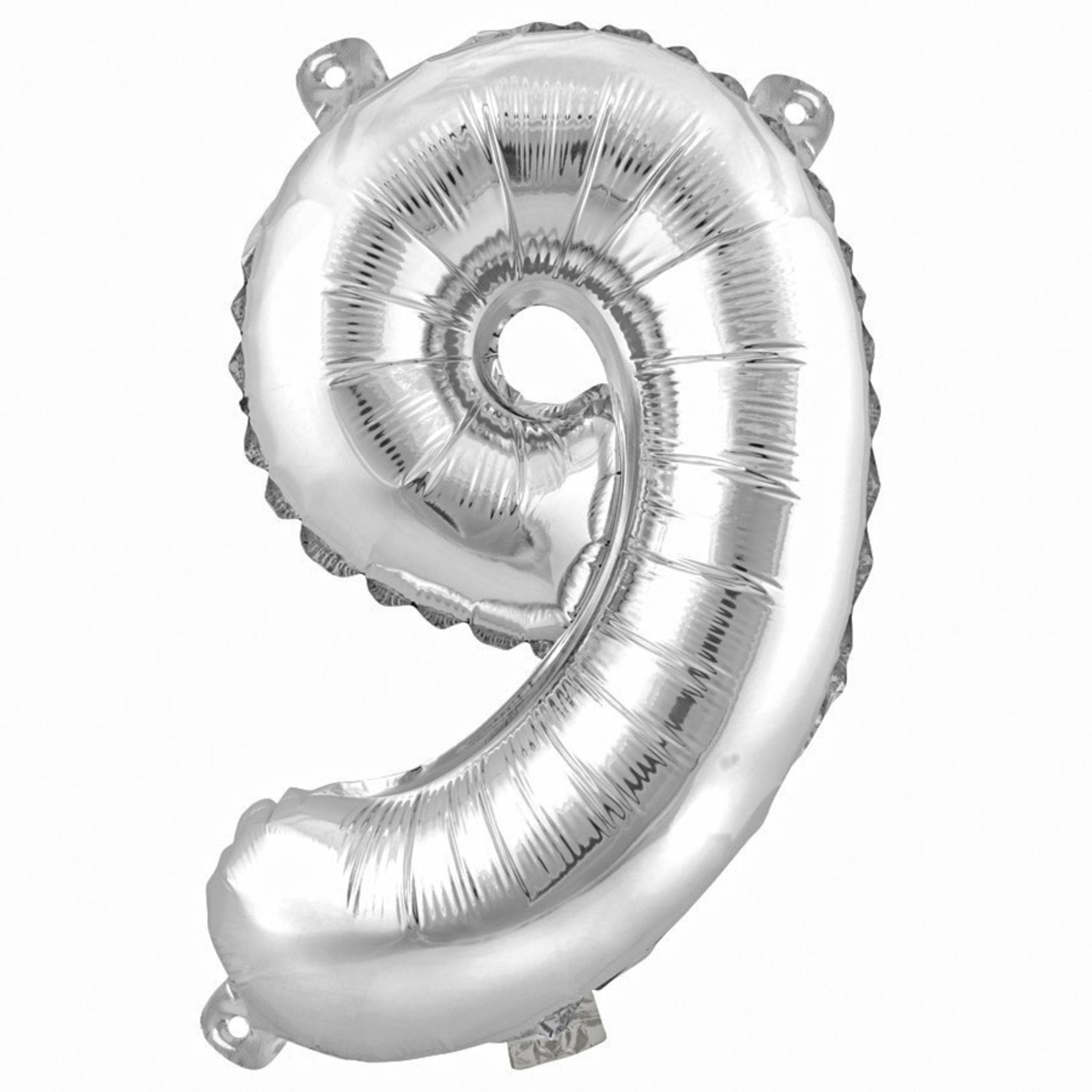 Portofino 16" Foil Number Balloon Silver -