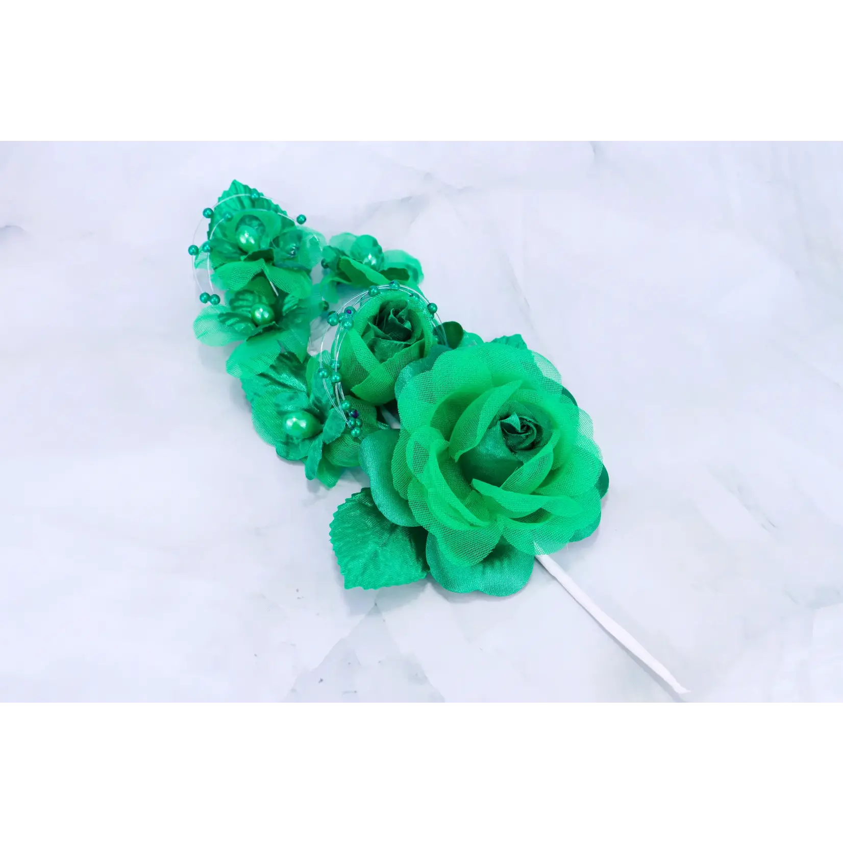 6"  Silk Corsage Flowers with Pearl Spray - Pack of 12