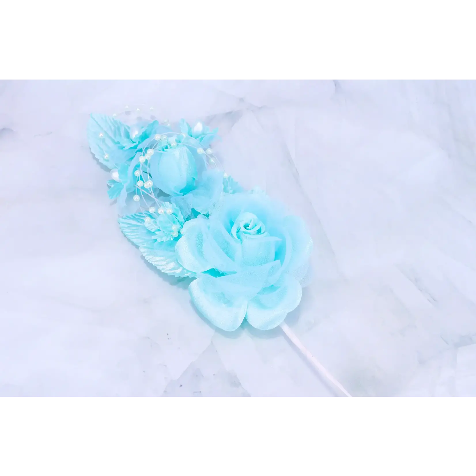 6"  Silk Corsage Flowers with Pearl Spray - Pack of 12