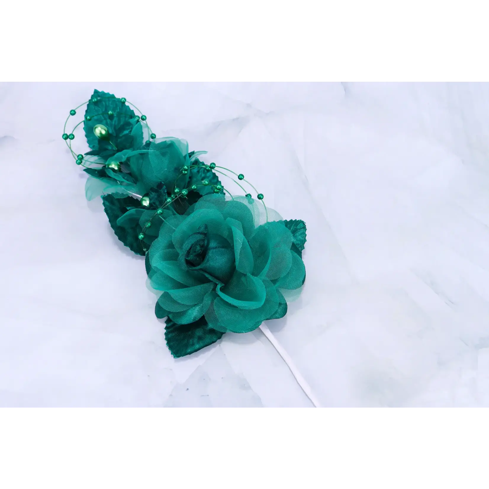 6"  Silk Corsage Flowers with Pearl Spray - Pack of 12