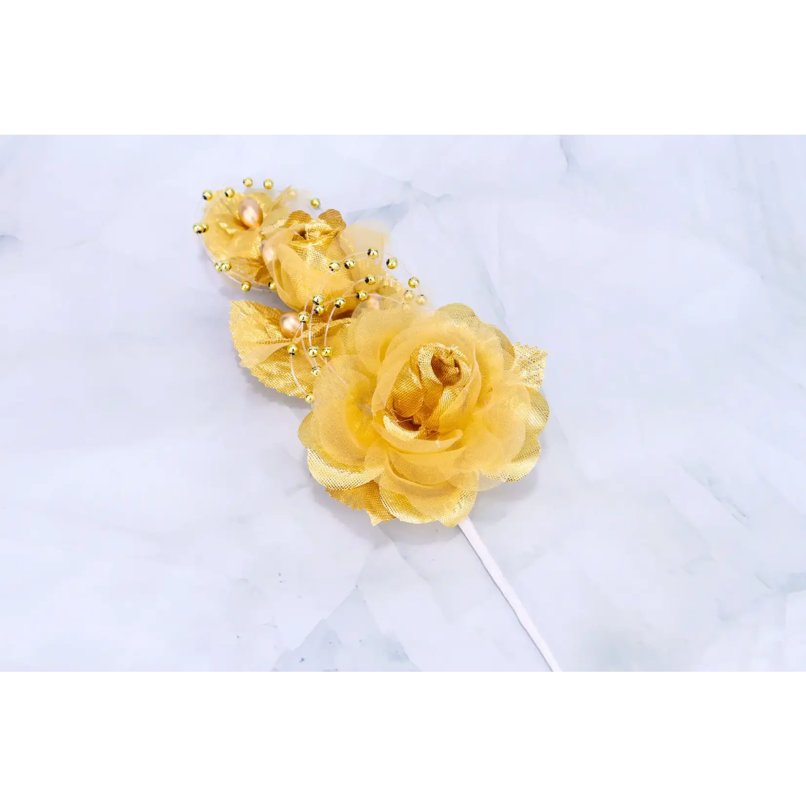 6"  Silk Corsage Flowers with Pearl Spray - Pack of 12
