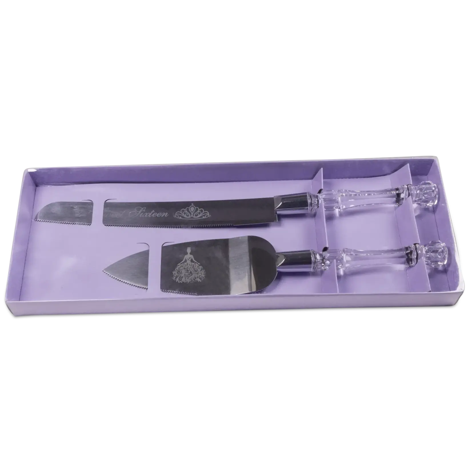"Sweet Sixteen" Cake Knife Server Set