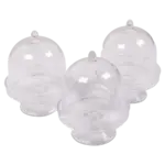 Plastic Cake Holder w/Dome 1" x 3" - 6 PCS