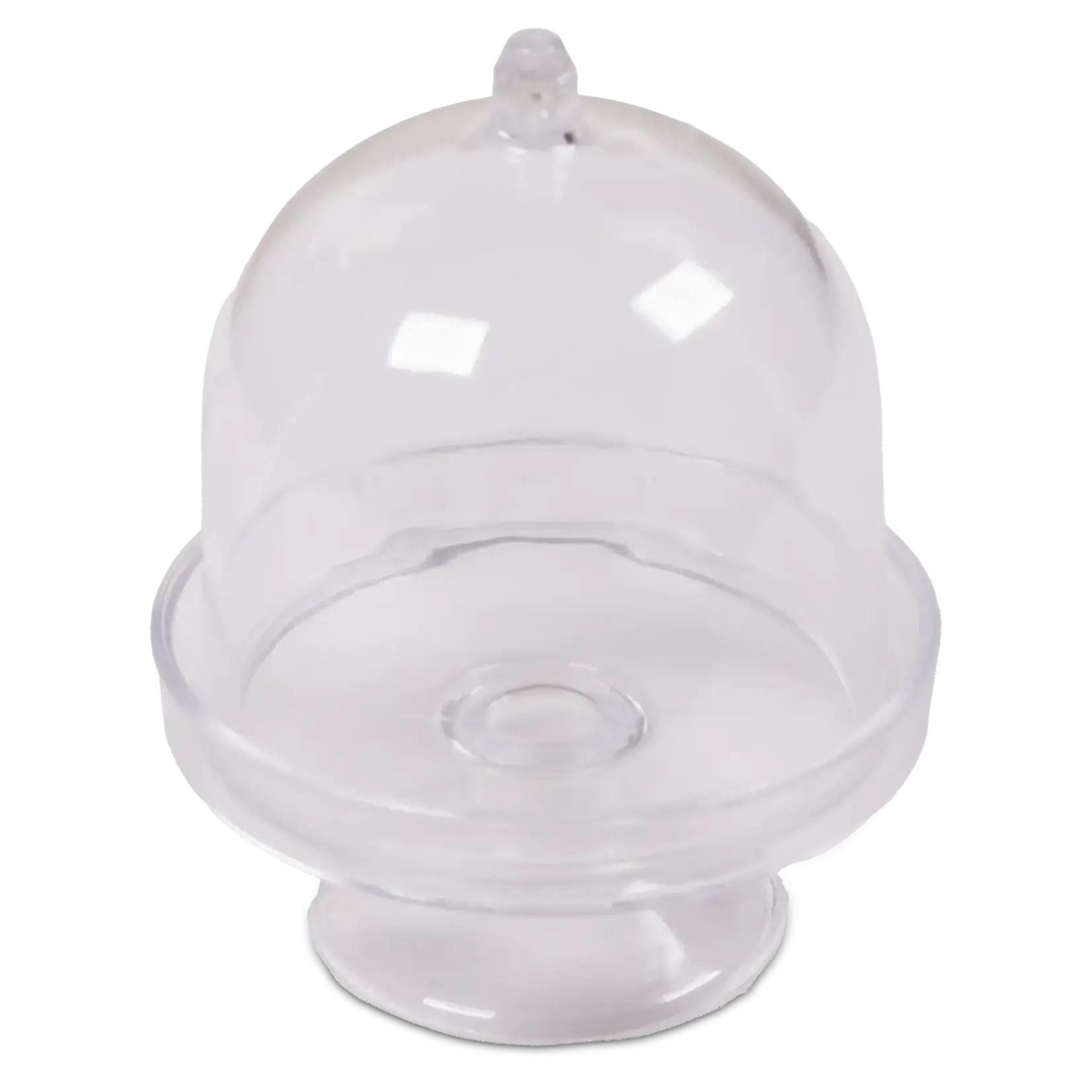 Plastic Cake Holder w/Dome 1" x 3" - 6 PCS