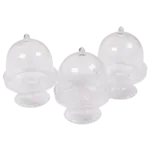 Clear Plastic Cake Holder 2.75" x 3.75" - 12 PCS