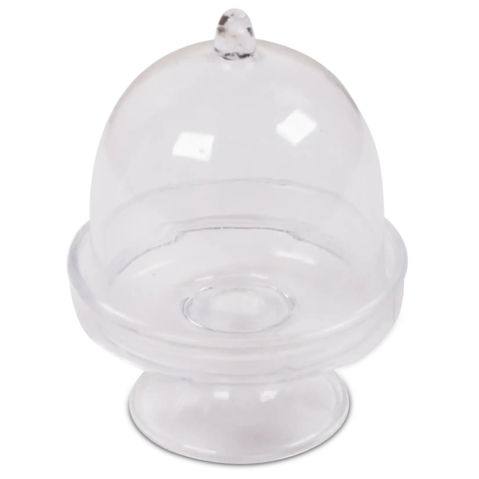 Clear Plastic Cake Holder 2.75" x 3.75" - 12 PCS