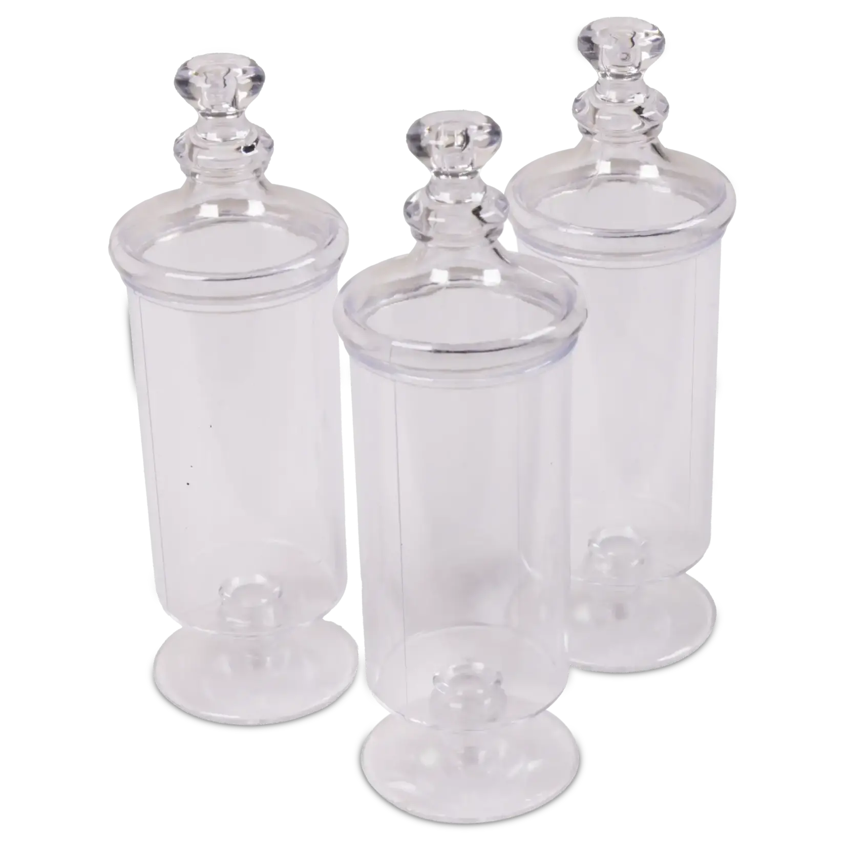Clear Plastic Candy Container 5¼" x 1½" - 12 PCS