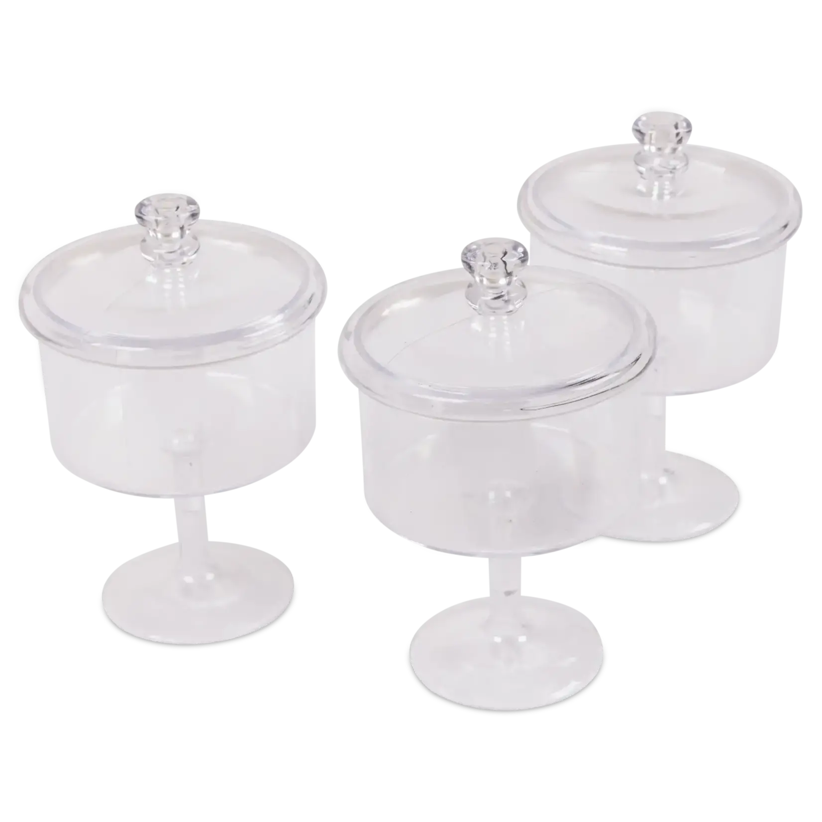 Plastic Clear Candy Container 3.75" x 2¼" - 12 PCS