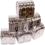 2" x 1.85" Plastic Treasure Chest 12 PCS -