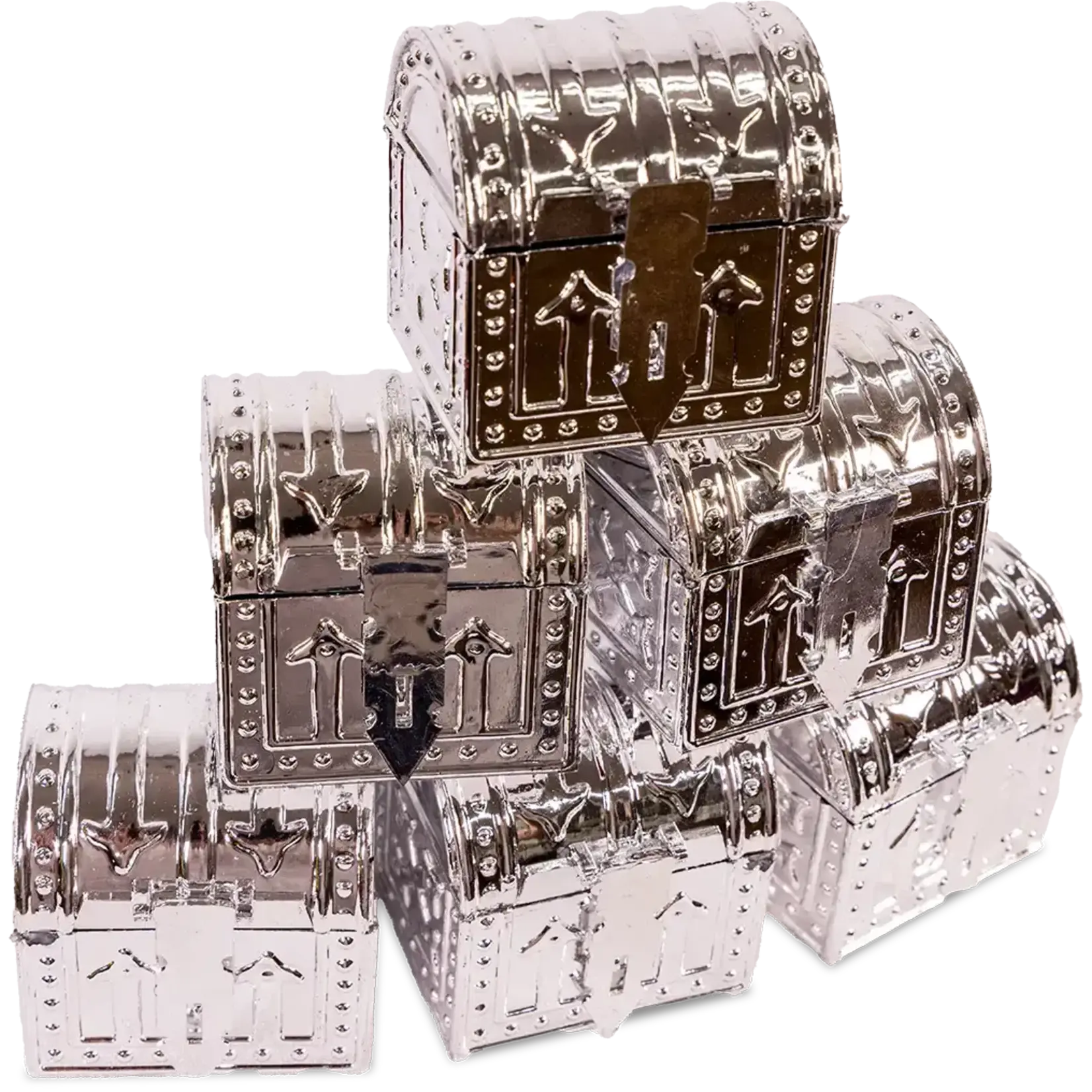 2" x 1.85" Plastic Treasure Chest 12 PCS -