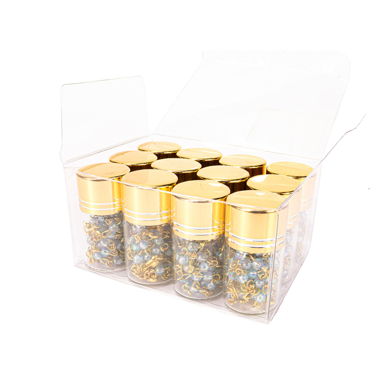 Van Long Silk & Crafts Mini Rosaries 12 PCS - Blue/Gold