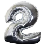 40" Silver Foil Number Balloon -