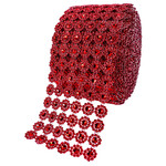 Mesh Flower Rhinestones Roll 4⅝" x 10 Yards -