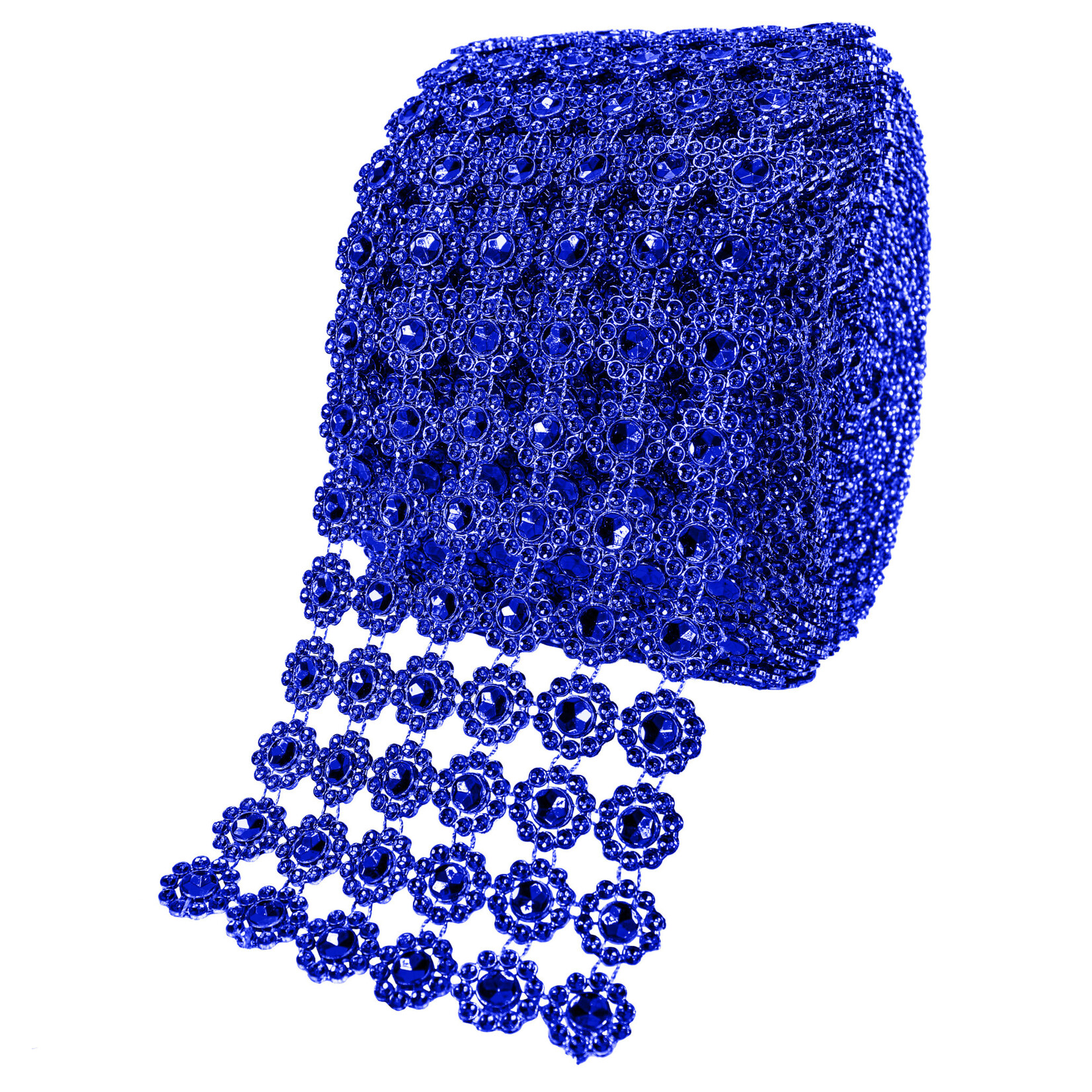Mesh Flower Rhinestones Roll 4⅝" x 10 Yards -