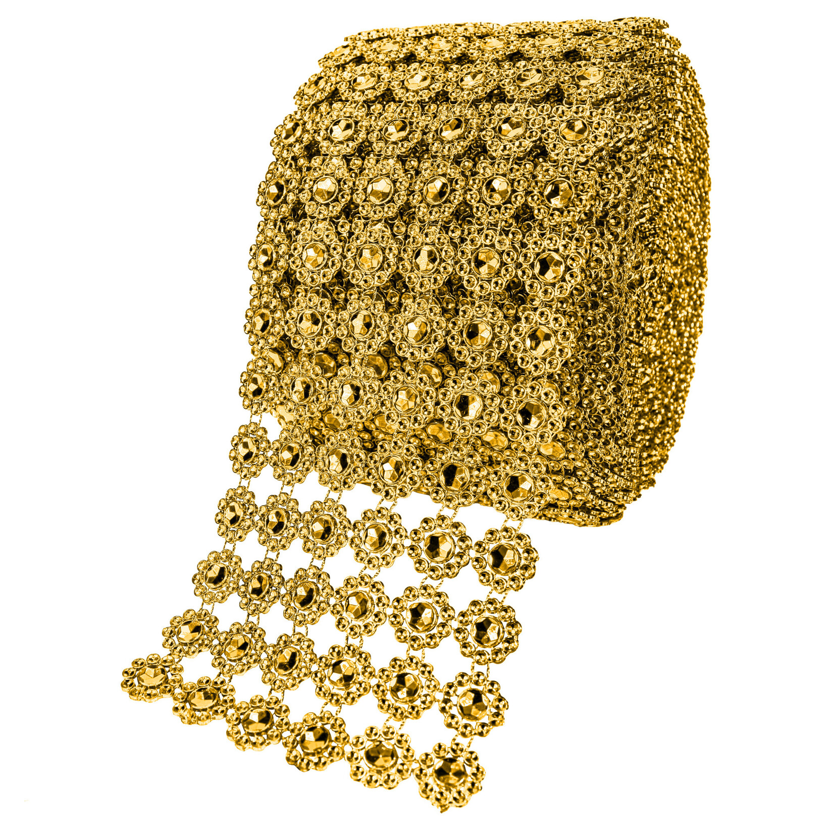 Mesh Flower Rhinestones Roll 4⅝" x 10 Yards -