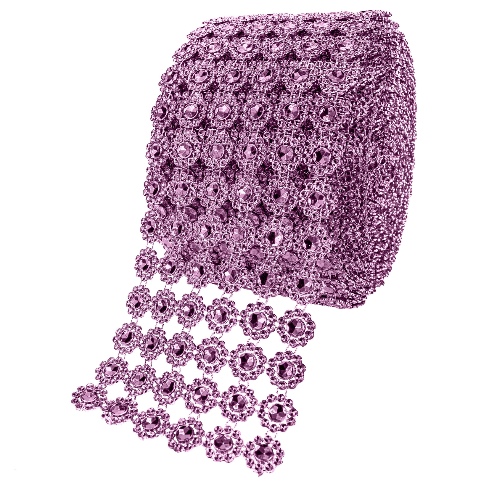 Mesh Flower Rhinestones Roll 4⅝" x 10 Yards -