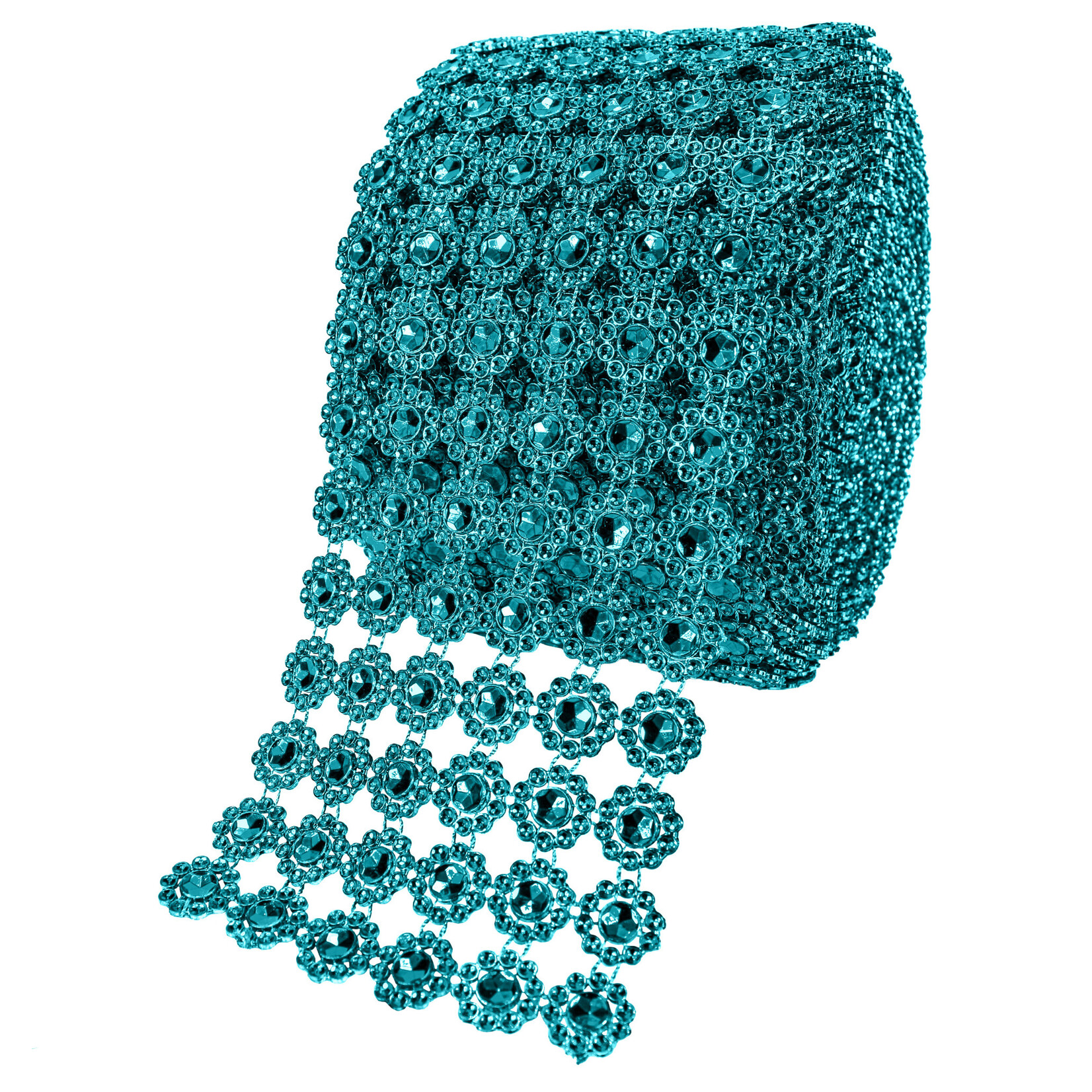 Mesh Flower Rhinestones Roll 4⅝" x 10 Yards -