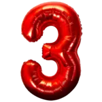 40" Red Foil Number Balloon -