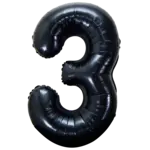 40" Black Foil Number Balloon -
