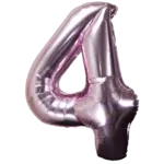 40" Pink Foil Number Balloon -