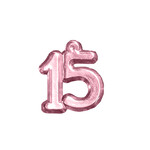 Maple Craft "15" Acrylic Charm 3/4" 24Pcs/Bag -  Pink