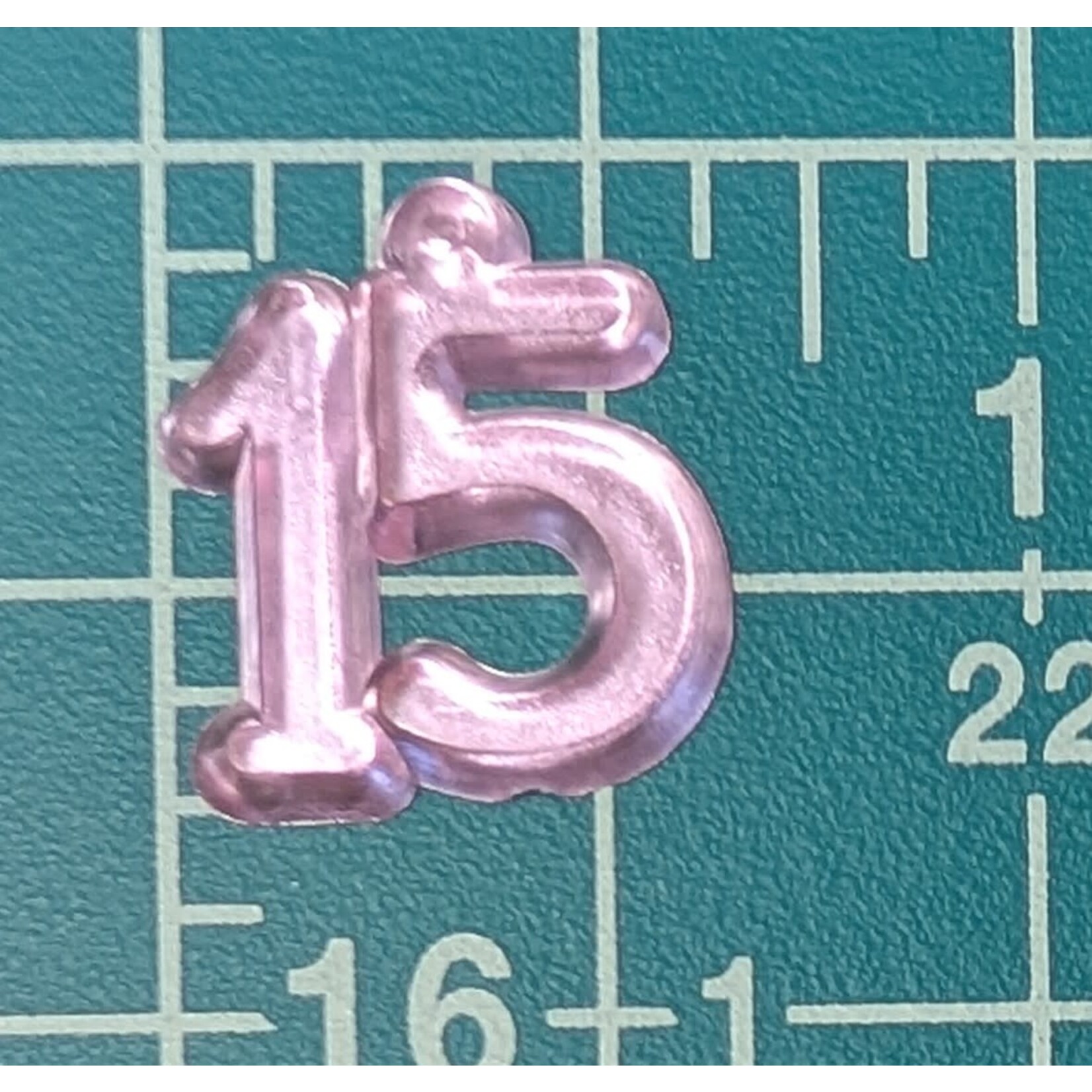 Maple Craft "15" Acrylic Charm 3/4" 24Pcs/Bag -  Pink