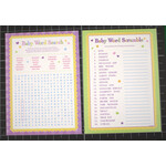 Baby Shower Word Scramble/Word Seach- 24 PCS