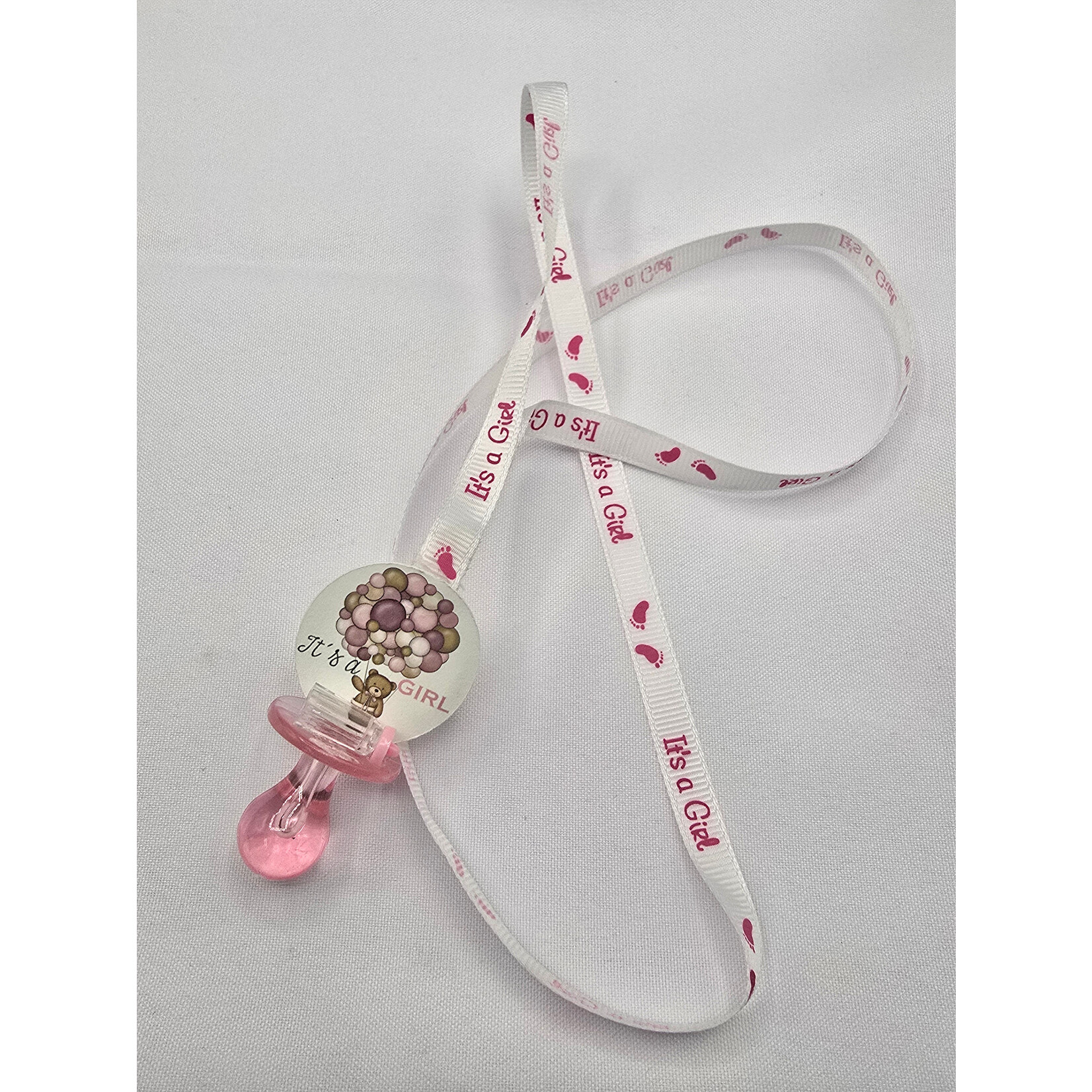 NST 1" Acrylic Milk Baby Bottle  12pc - Pink Baby Shower - Gender Reveal