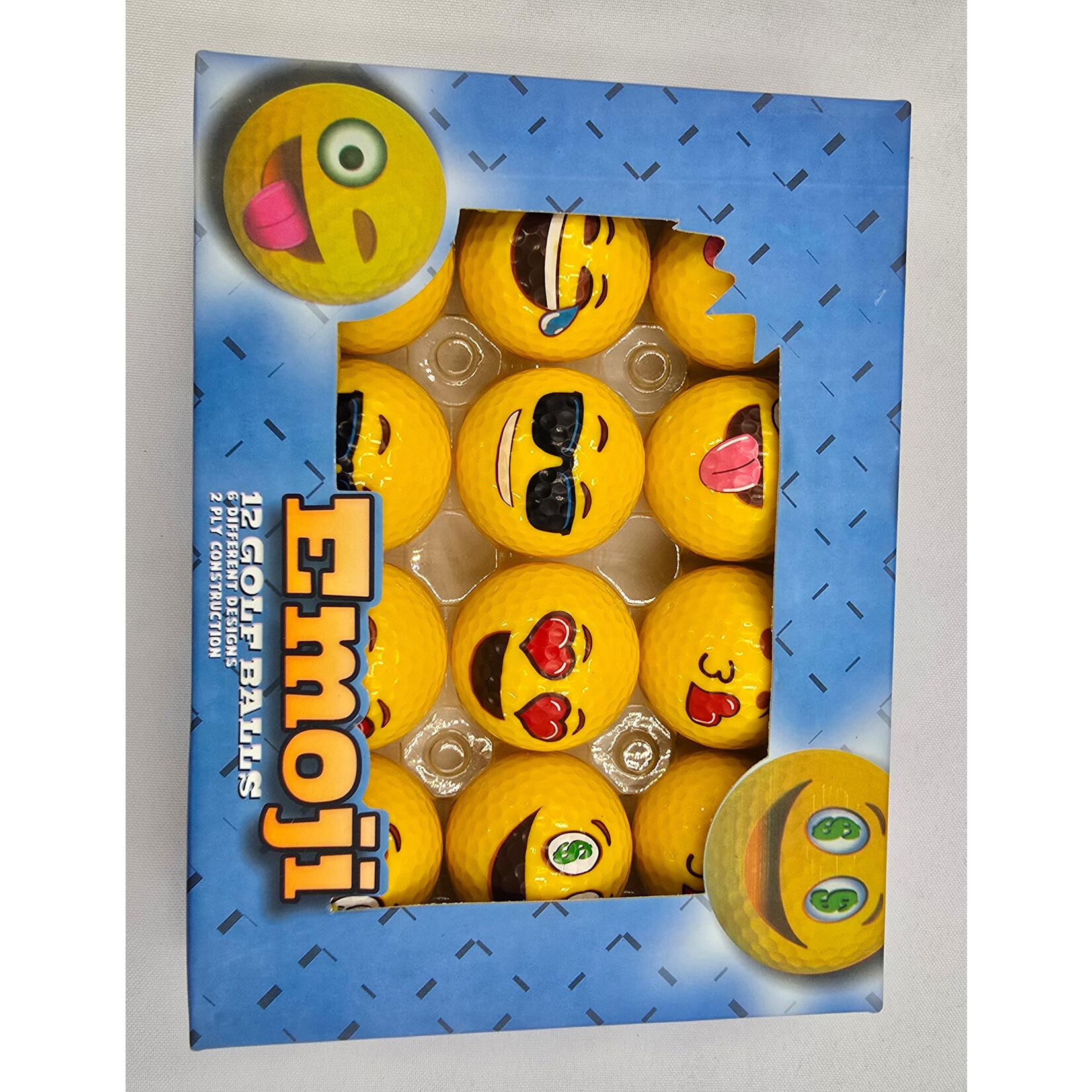 Professional Practice Golf Balls, 12 Emoji Balls 2-Ply