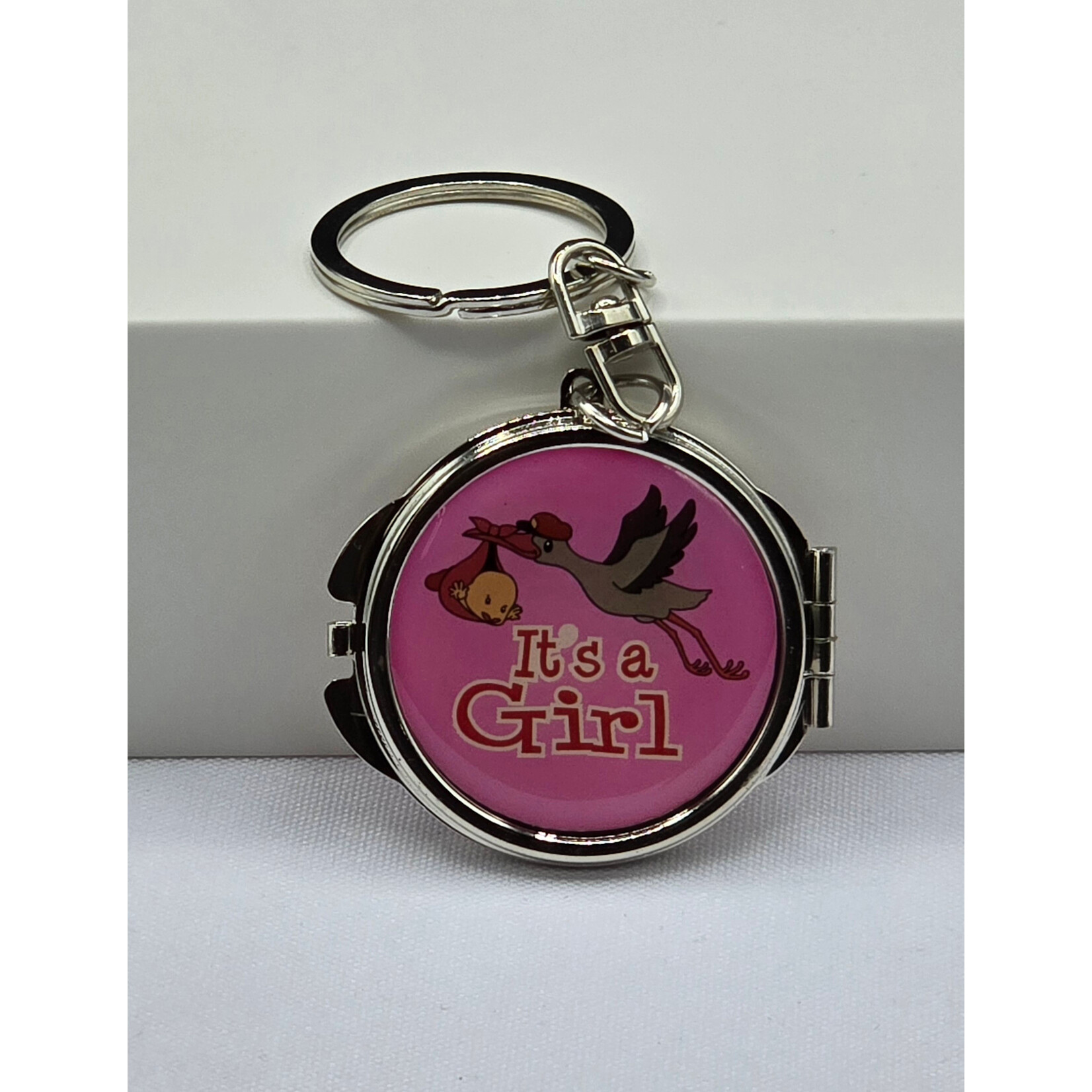 It's A Girl Keychain Mirror - 12pc