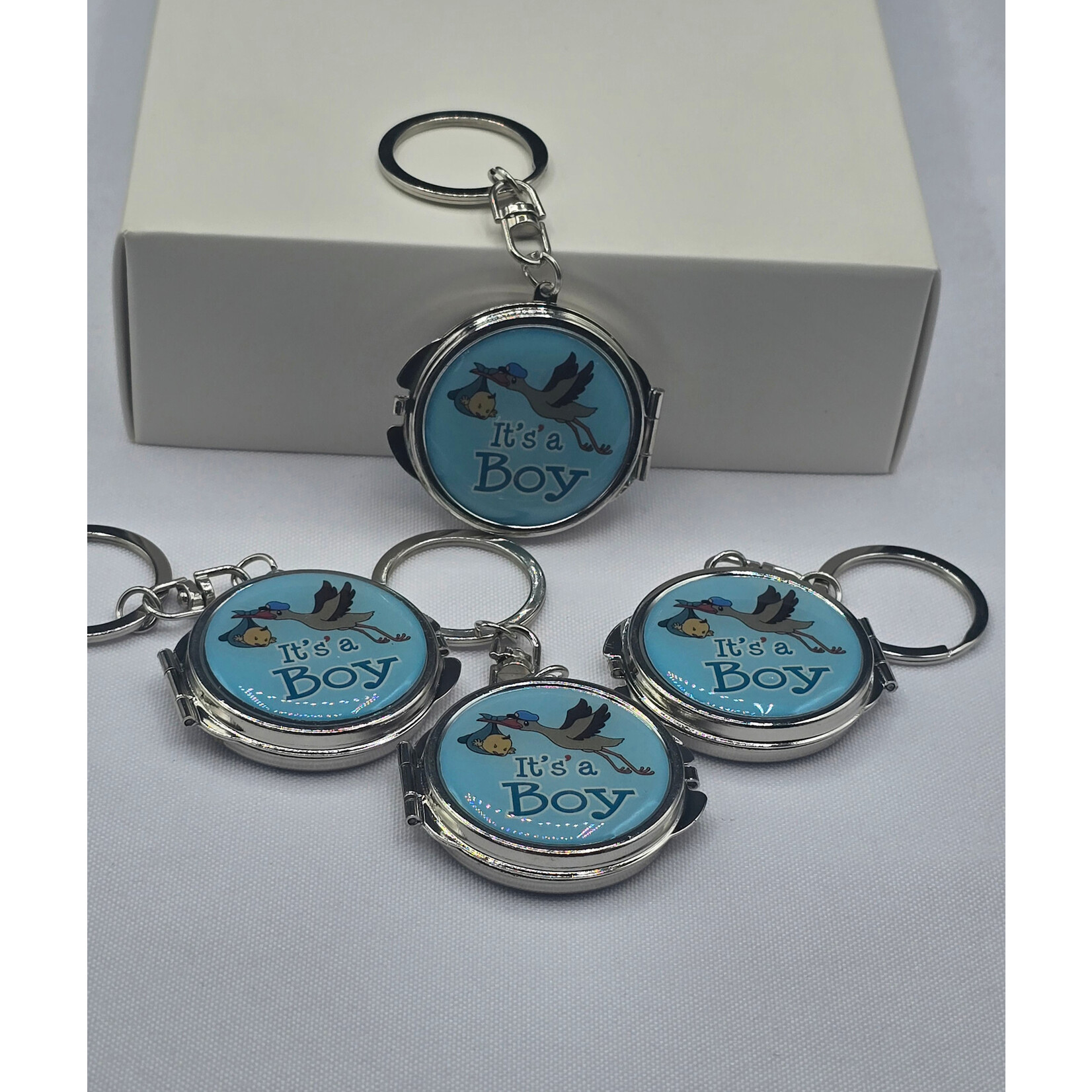 It's A Boy Keychain Mirror 12pc