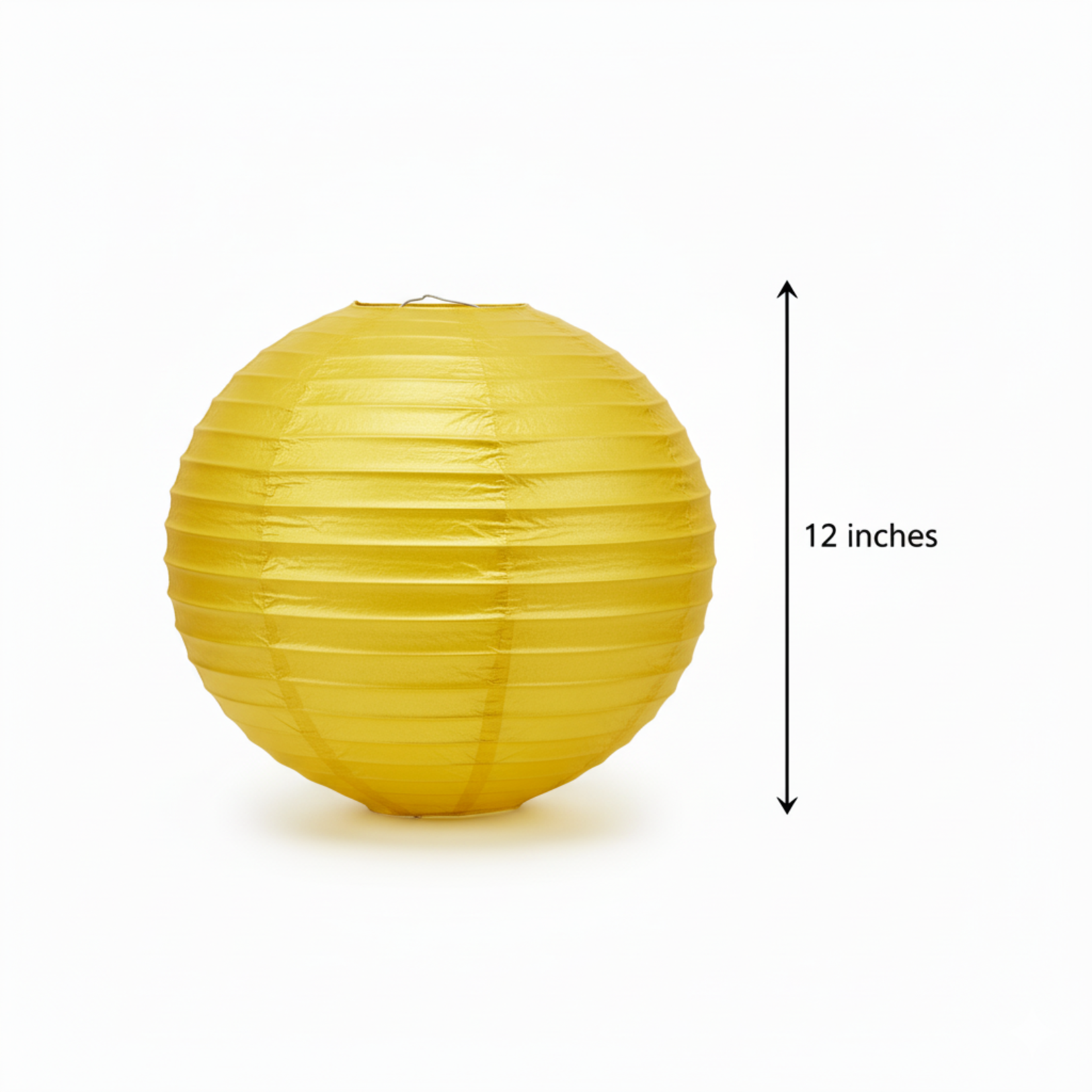 12" Paper Lantern -  Yellow