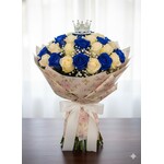 3" Pearl &  Rhinestone Vintage Crown 1pc - Silver