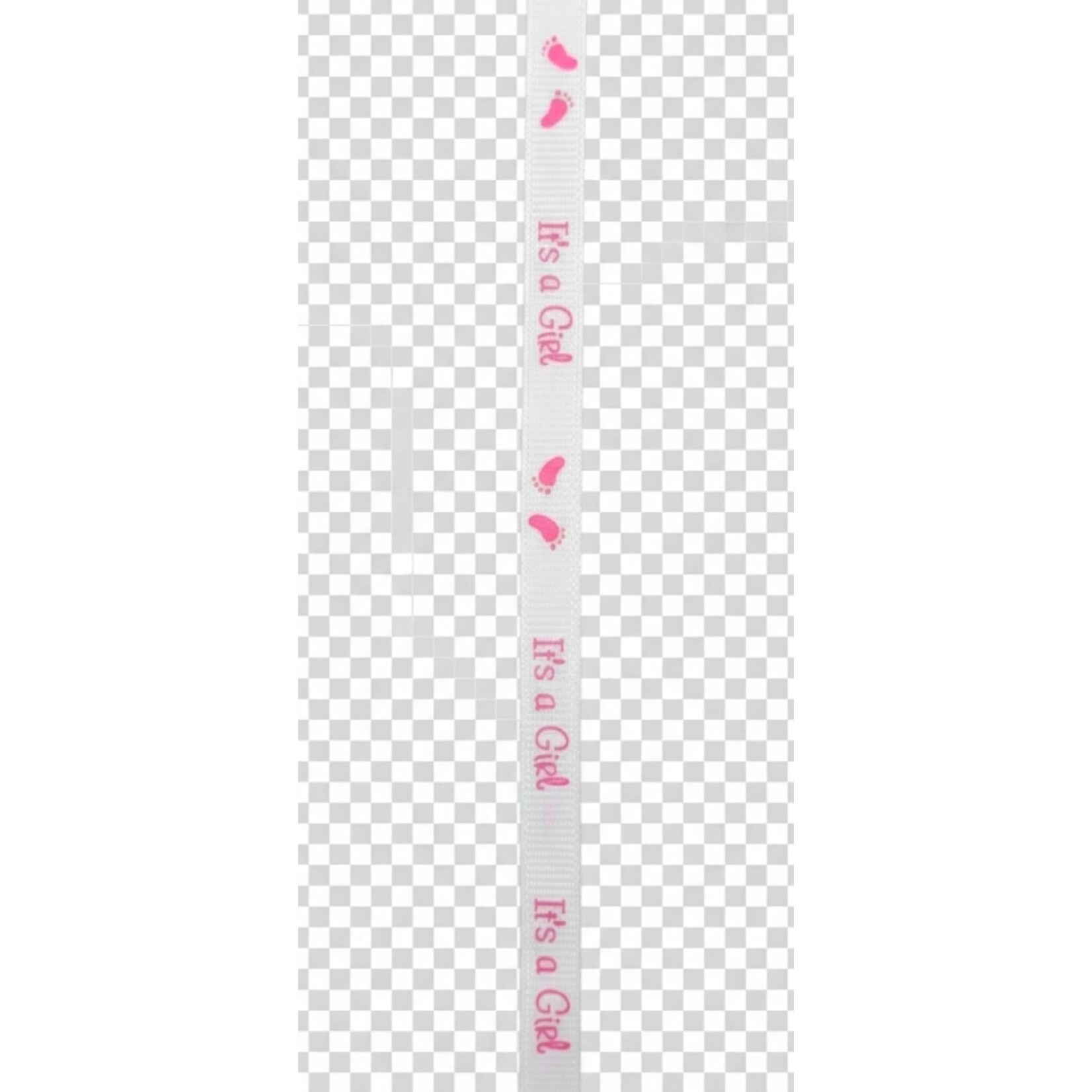 3/8" x 25 Yards "It's a Girl" Baby Shower Grosgrain Ribbon