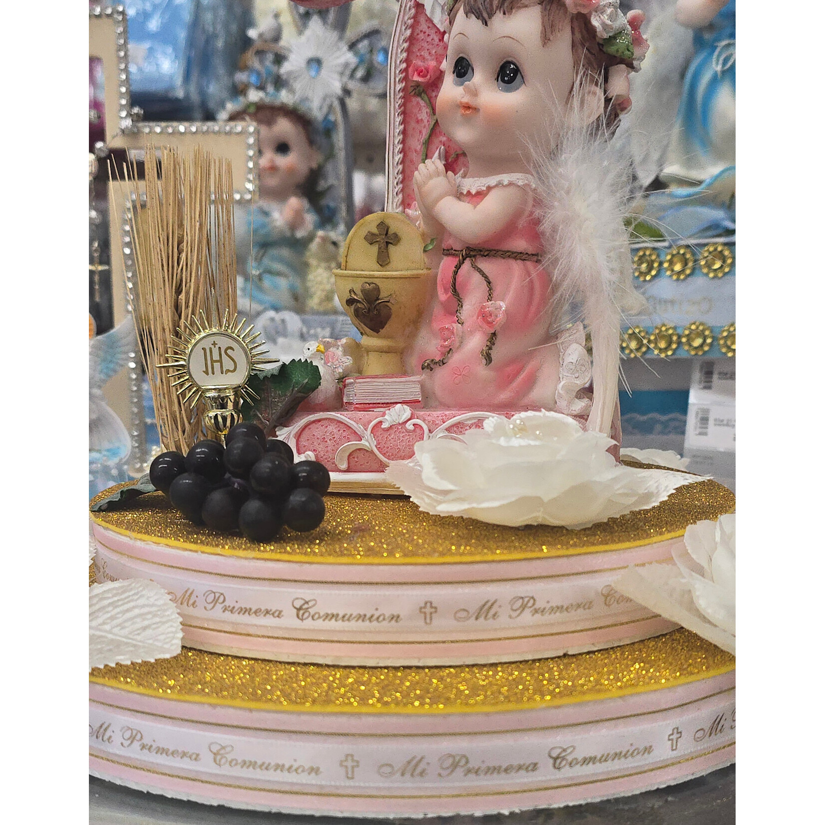 3/8" x 25 Yards "Mi Primera Comunion" First Communion Satin Ribbon -