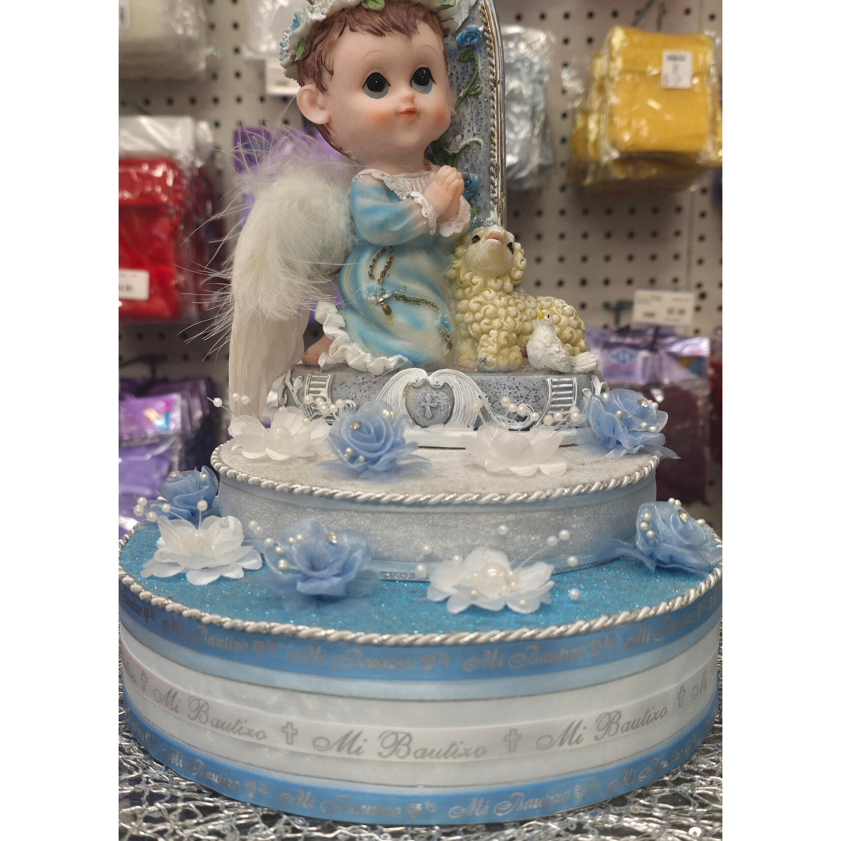 3/8" x 25 YD - "Mi Bautizo" Baptism Satin Ribbon Roll -