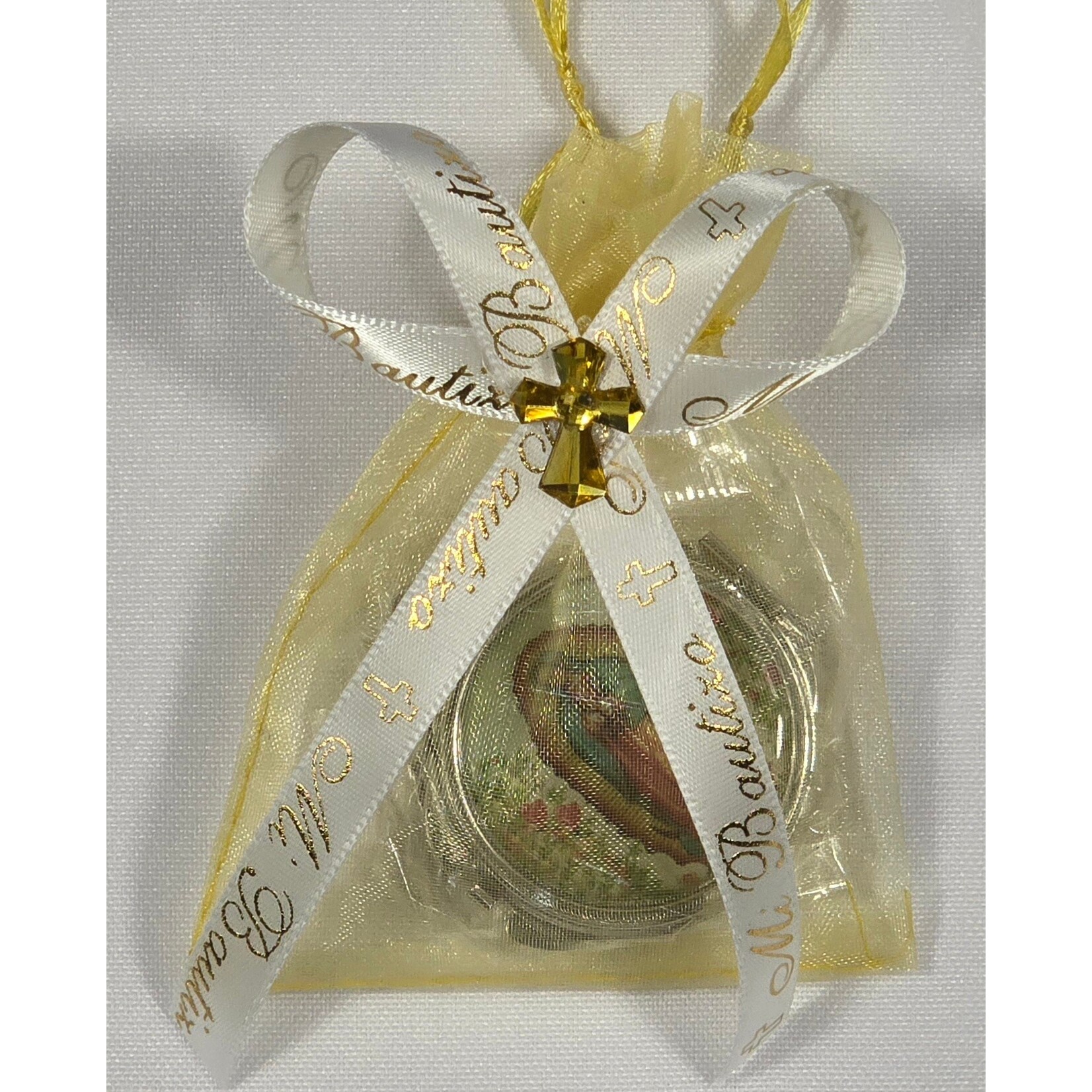 3/8" x 25 YD - "Mi Bautizo" Baptism Satin Ribbon Roll -