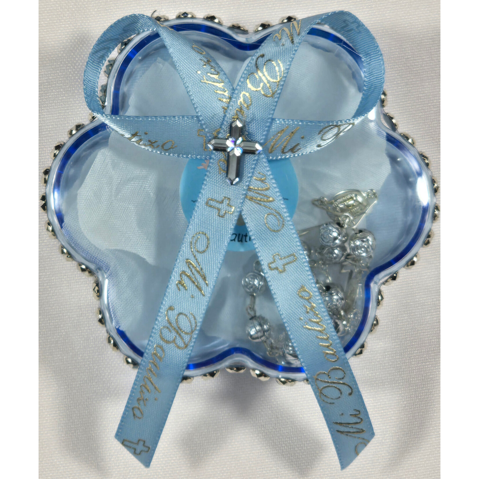 3/8" x 25 YD - "Mi Bautizo" Baptism Satin Ribbon Roll -