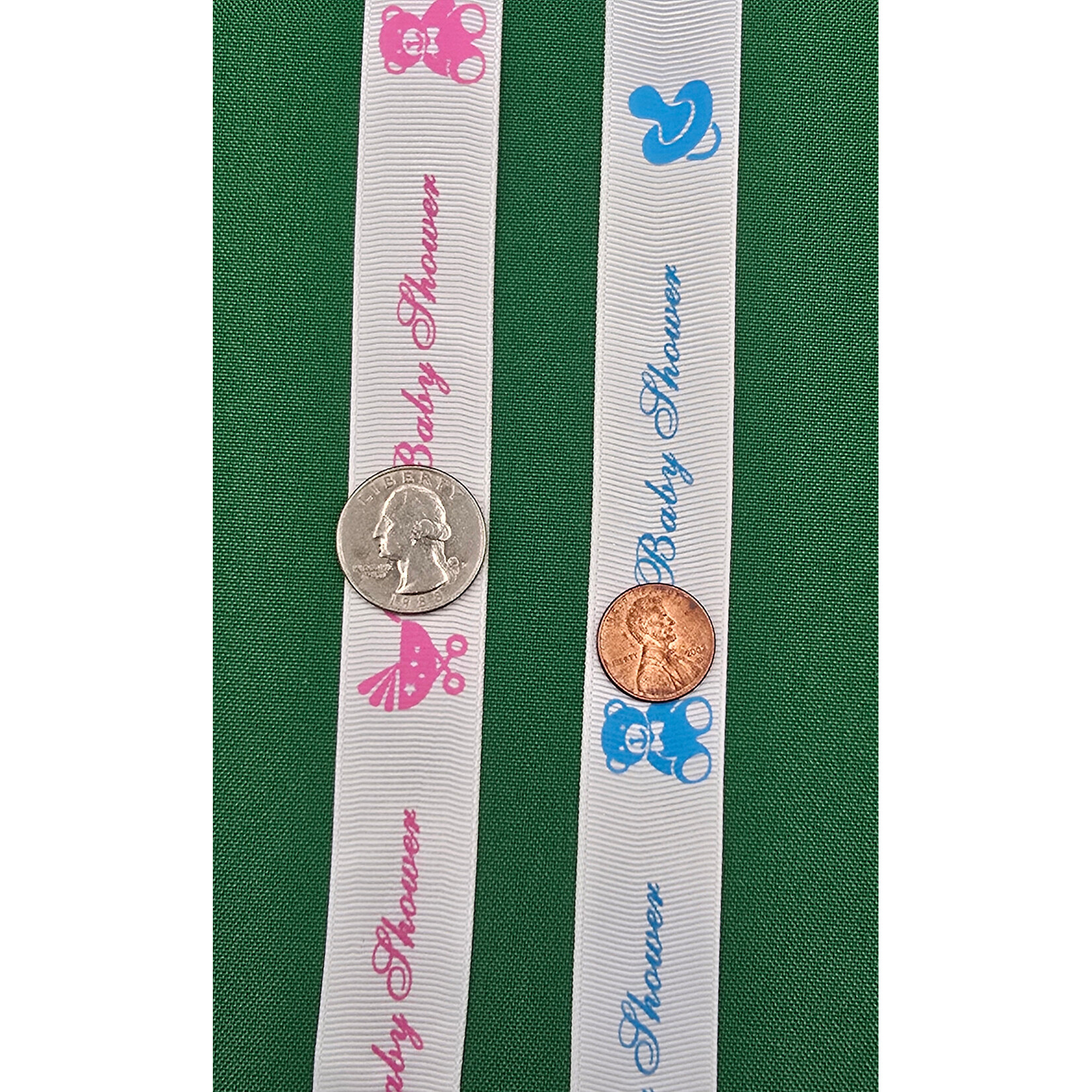 Van Long Silk & Crafts 7/8" Baby Shower Grosgrain Ribbon 25yds Gender Reveal