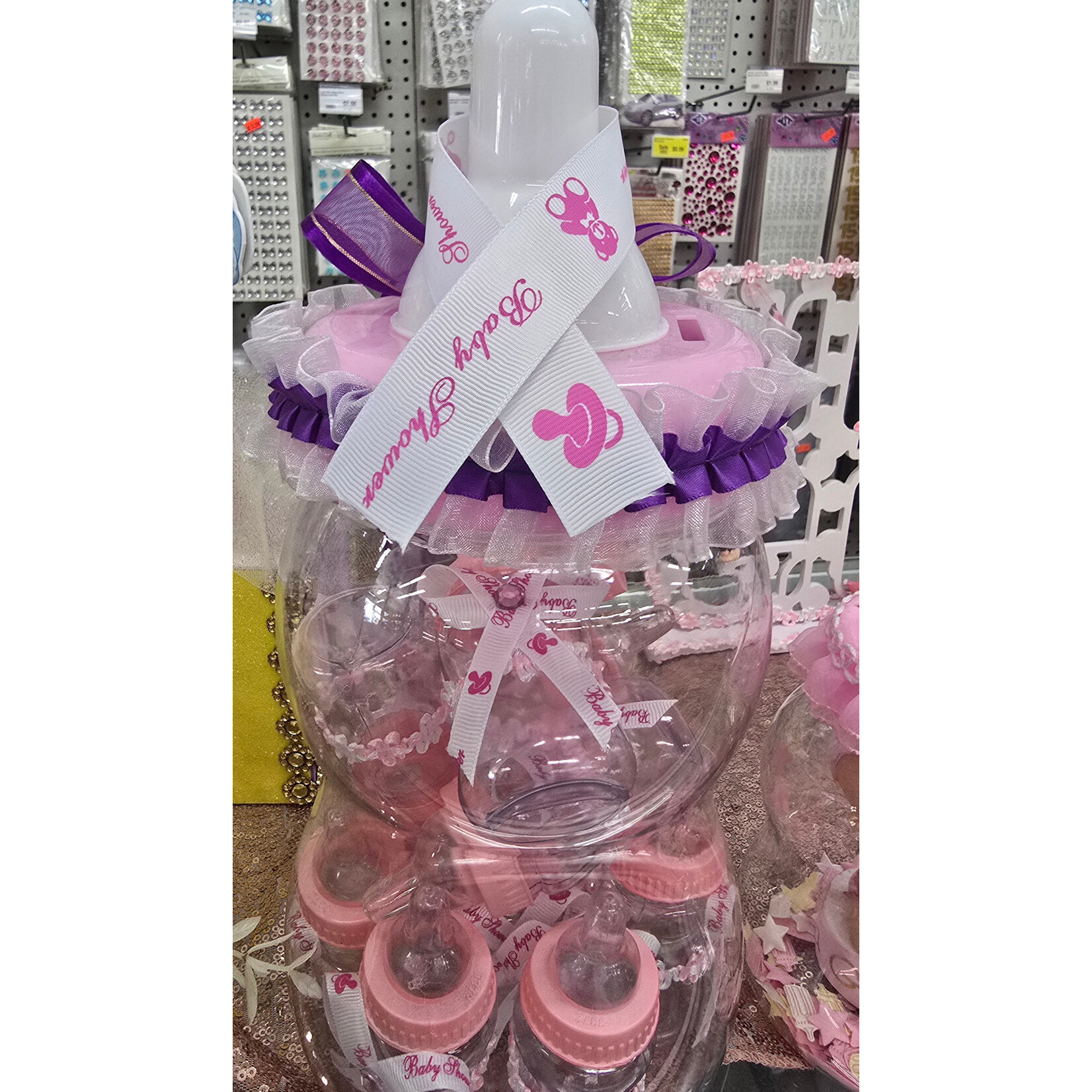 Van Long Silk & Crafts 7/8" Baby Shower Grosgrain Ribbon 25yds Gender Reveal