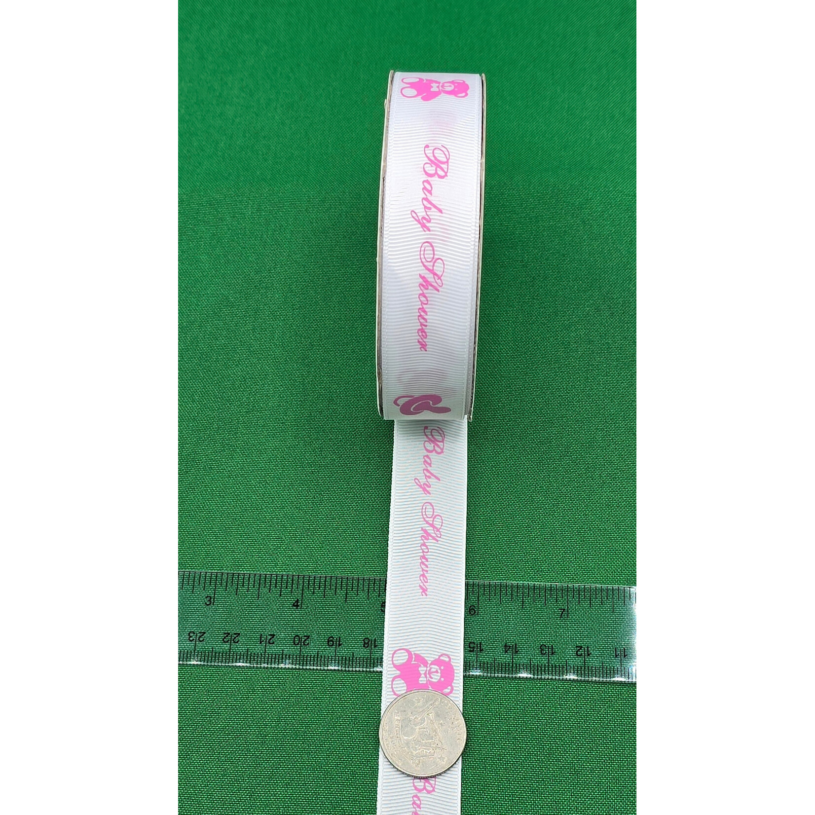 Van Long Silk & Crafts 7/8" Baby Shower Grosgrain Ribbon 25yds Gender Reveal